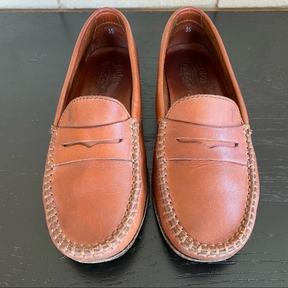 TOD'S JUNIOR EU 35 Unisex Penny Loafers in Saddle Italian Leather Preppy US 3.5 - Picture 2 of 9